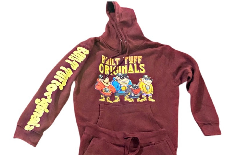 Burgundy Goonz Sweat Suit