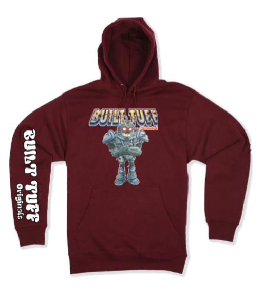 Burgundy Robot Hoodie