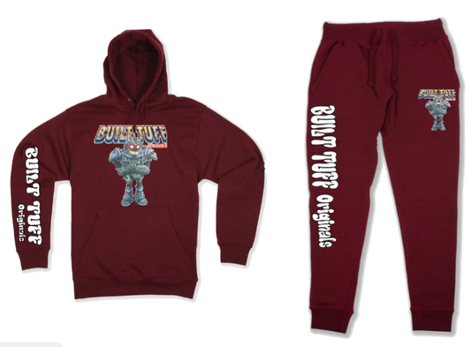 Burgundy Robot Sweat Suit